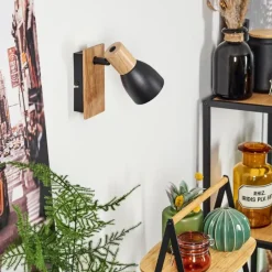 Luminaires Scandinaves-hofstein Applique murale Kouek Écru, Noir, 1 lumière