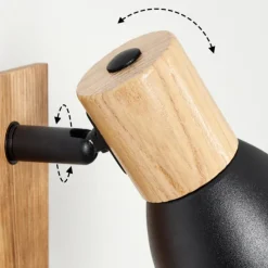 Luminaires Scandinaves-hofstein Applique murale Kouek Écru, Noir, 1 lumière