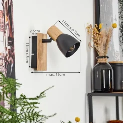 Luminaires Scandinaves-hofstein Applique murale Kouek Écru, Noir, 1 lumière