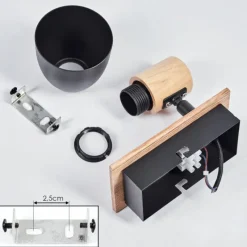 Luminaires Scandinaves-hofstein Applique murale Kouek Écru, Noir, 1 lumière