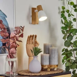 Luminaires Scandinaves-hofstein Applique murale Kouek Écru, Blanc, 1 lumière