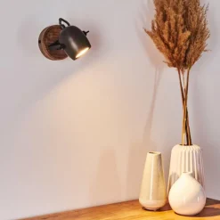 Luminaires Rustiques-hofstein Applique murale Kuah Noir, 1 lumière