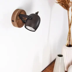 Luminaires Rustiques-hofstein Applique murale Kuah Noir, 1 lumière