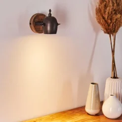 Luminaires Rustiques-hofstein Applique murale Kuah Noir, 1 lumière