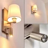 Lampes En Tissu-hofstein Applique murale Kublis LED Nickel mat, 2 lumières
