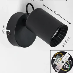 hofstein Applique murale Kullaberg Noir, 1 lumière