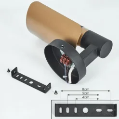 Lampes Vintages & Rétros-hofstein Applique murale Labansiek Laiton, Noir, 1 lumière