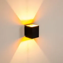 Lampe Turque-hofstein Applique murale Laforsen Noir doré, 1 lumière