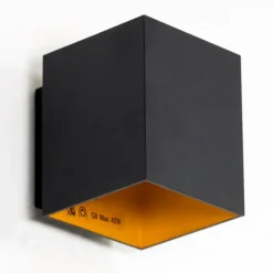 Lampe Turque-hofstein Applique murale Laforsen Noir doré, 1 lumière