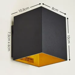 Lampe Turque-hofstein Applique murale Laforsen Or, Noir, 1 lumière