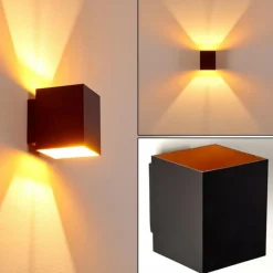 Lampes Dorées-hofstein Applique murale Laforsen Noir doré, 1 lumière