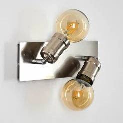 Lampes Vintages & Rétros-hofstein Applique murale Lagunita Nickel mat, 2 lumières