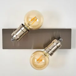 Lampes Vintages & Rétros-hofstein Applique murale Lagunita Nickel mat, 2 lumières