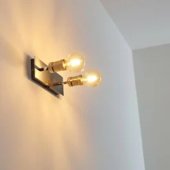 Lampes Vintages & Rétros-hofstein Applique murale Lagunita Nickel mat, 2 lumières