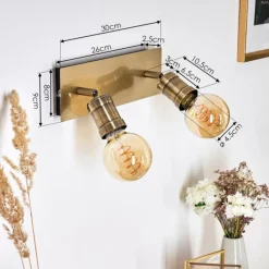 Lampes Dorées-hofstein Applique murale Lagunita Or, 2 lumières