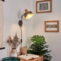 Lampes Industrielles-hofstein Applique murale Lakewood Gris, 1 lumière