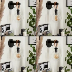 Lampes Vintages & Rétros-hofstein Applique murale Landrienne Écru, Noir, 1 lumière