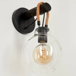 Lampes Vintages & Rétros-hofstein Applique murale Landrienne Écru, Noir, 1 lumière