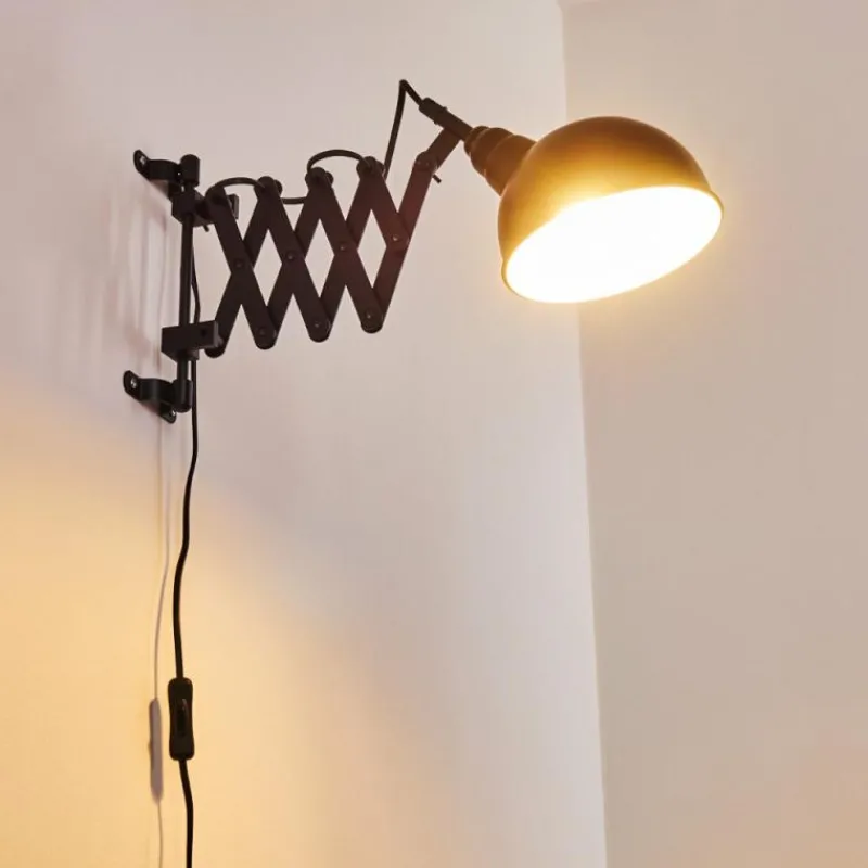 hofstein Applique murale Lasano Noir, 1 lumière