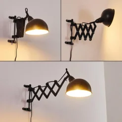 hofstein Applique murale Lasano Noir, 1 lumière