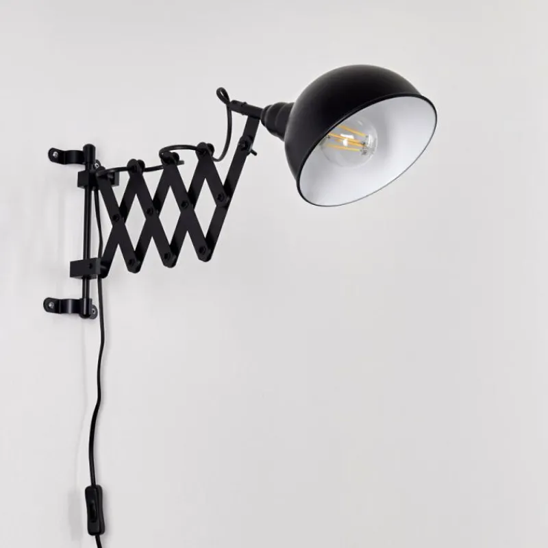 hofstein Applique murale Lasano Noir, 1 lumière