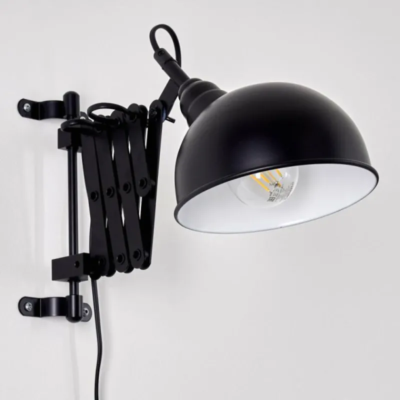 hofstein Applique murale Lasano Noir, 1 lumière