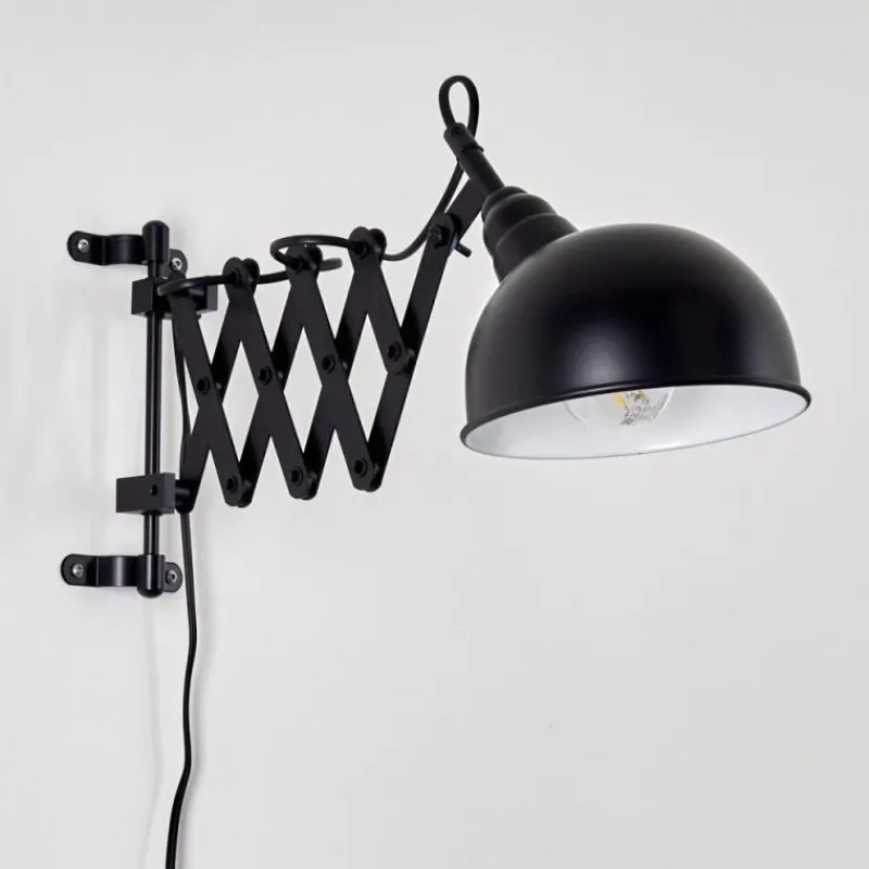 hofstein Applique murale Lasano Noir, 1 lumière