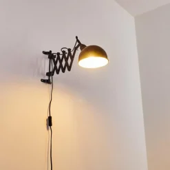 hofstein Applique murale Lasano Noir, 1 lumière