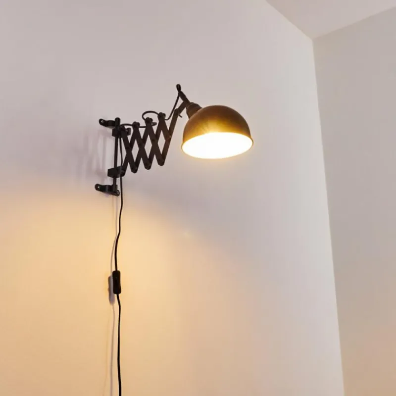 hofstein Applique murale Lasano Noir, 1 lumière