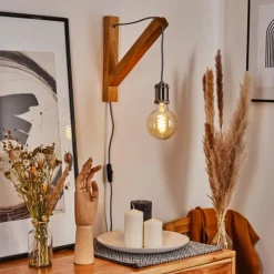 Luminaires Scandinaves-hofstein Applique murale Laveille Écru, Nickel mat, 1 lumière