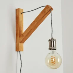 Luminaires Scandinaves-hofstein Applique murale Laveille Écru, Nickel mat, 1 lumière