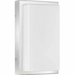 Luminaires LCD Applique murale LCD Falkensee Acier inoxydable, 1 lumière, Détecteur de mouvement