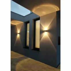 Luminaires LCD Applique murale LCD Fehmarn Acier inoxydable, 1 lumière