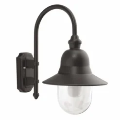 Luminaires Rustiques-Luminaires LCD Applique murale LCD Lengerich Noir, 1 lumière