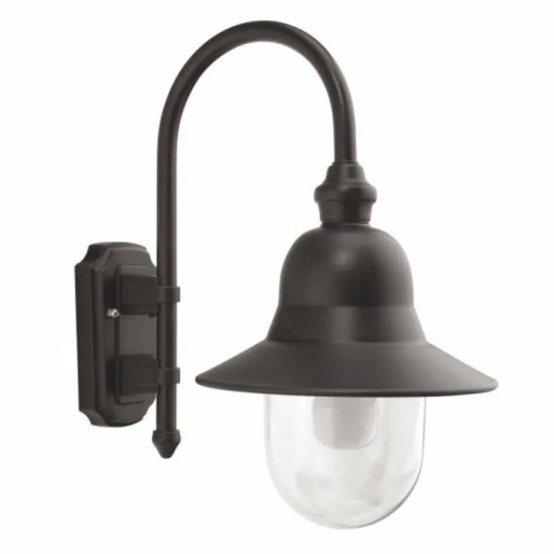 Luminaires Rustiques-Luminaires LCD Applique murale LCD Lengerich Noir, 1 lumière