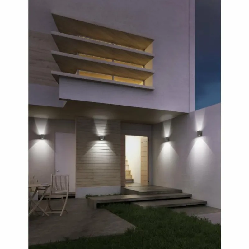 Luminaires LCD Applique murale LCD Typ 5025 LED Gris, 2 lumières