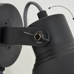 hofstein Applique murale Leiwoma Noir, 1 lumière* Appliques