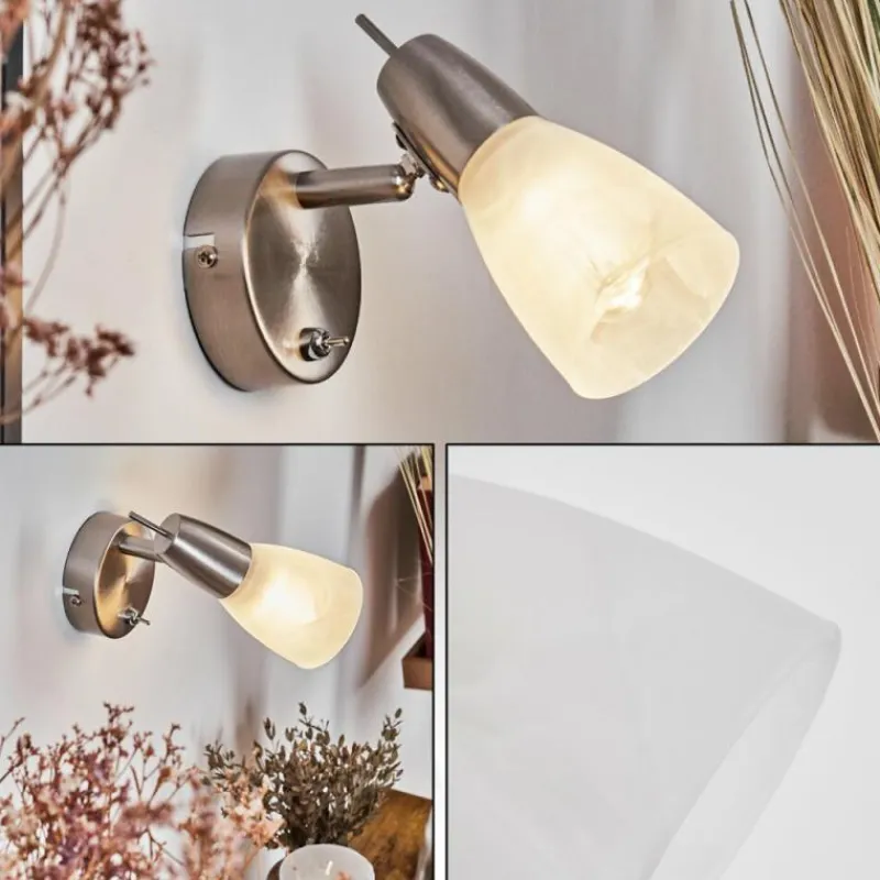 hofstein Applique murale Lejsta LED Nickel mat, 1 lumière