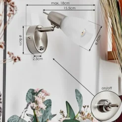 hofstein Applique murale Lejsta LED Nickel mat, 1 lumière