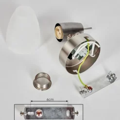 hofstein Applique murale Lejsta LED Nickel mat, 1 lumière