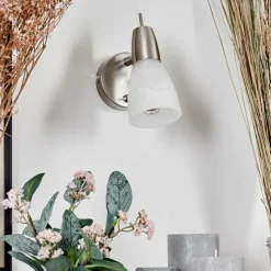 hofstein Applique murale Lejsta LED Nickel mat, 1 lumière