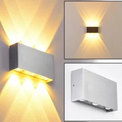 hofstein Applique murale Lente LED Aluminium, 6 lumières