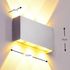 hofstein Applique murale Lente LED Aluminium, 6 lumières