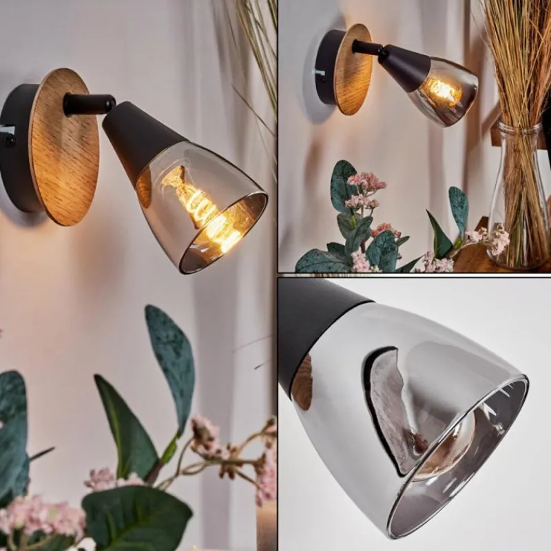 hofstein Applique murale Leteque Écru, Noir, 1 lumière