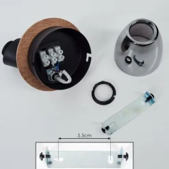 hofstein Applique murale Leteque Écru, Noir, 1 lumière