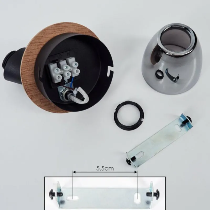 hofstein Applique murale Leteque Écru, Noir, 1 lumière