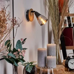 hofstein Applique murale Leteque Écru, Noir, 1 lumière