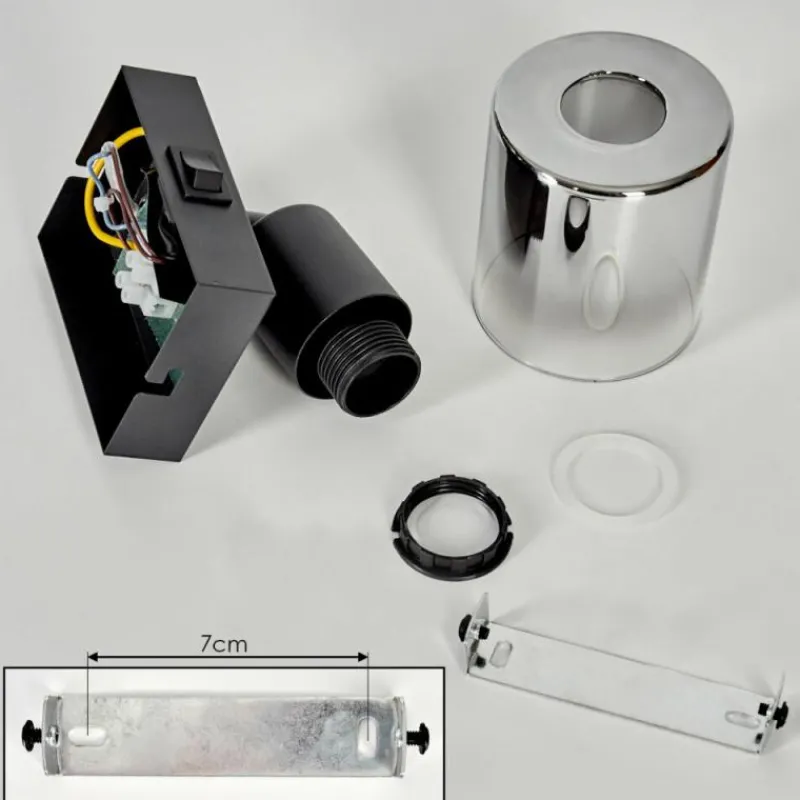 hofstein Applique murale Leteque Noir, 1 lumière