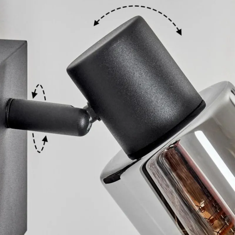 hofstein Applique murale Leteque Noir, 1 lumière