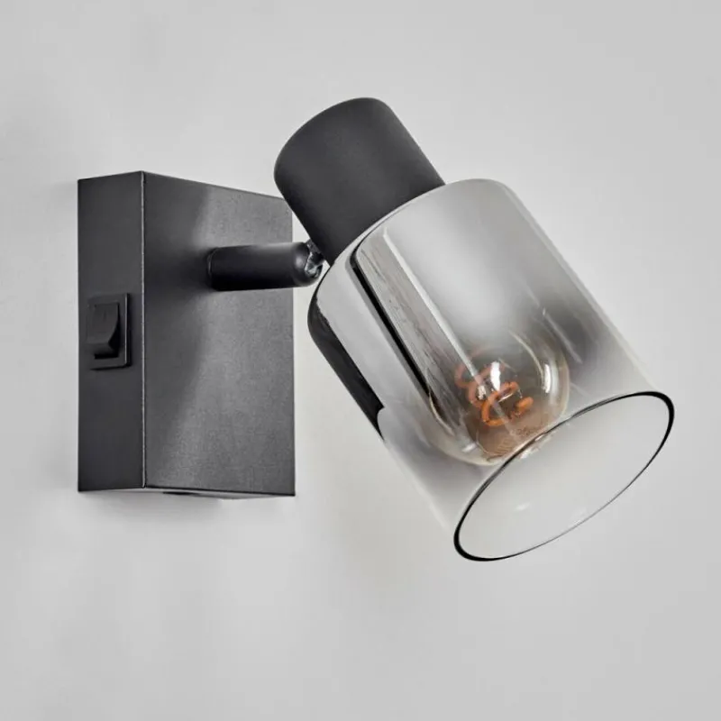 hofstein Applique murale Leteque Noir, 1 lumière